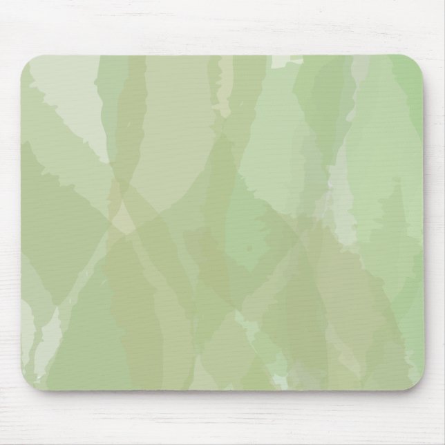 Green, cool, trendy watercolor abstract pattern mouse mat (Front)