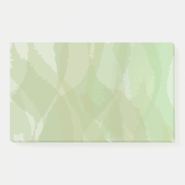 Green, cool, trendy watercolor abstract pattern post-it notes (Front)
