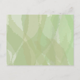 Green, cool, trendy watercolor abstract pattern postcard