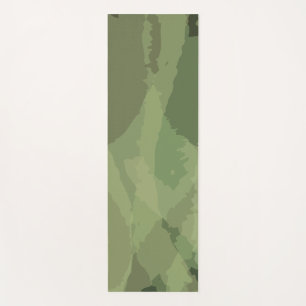 Green, cool, trendy watercolor abstract pattern yoga mat