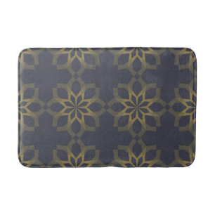 Green, cool, unique, trendy flower abstraction bath mat