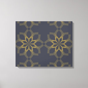 Green, cool, unique, trendy flower abstraction canvas print