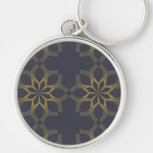 Green, cool, unique, trendy flower abstraction key ring
