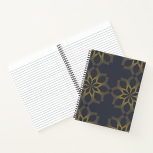 Green, cool, unique, trendy flower abstraction notebook