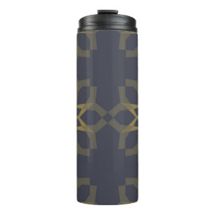 Green, cool, unique, trendy flower abstraction thermal tumbler