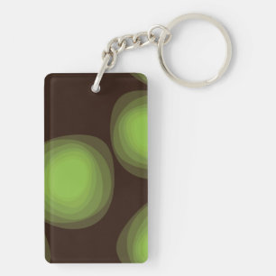 Green, cool, unique, trendy, urban flower abstract key ring