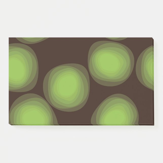 Green, cool, unique, trendy, urban flower abstract post-it notes (Front)