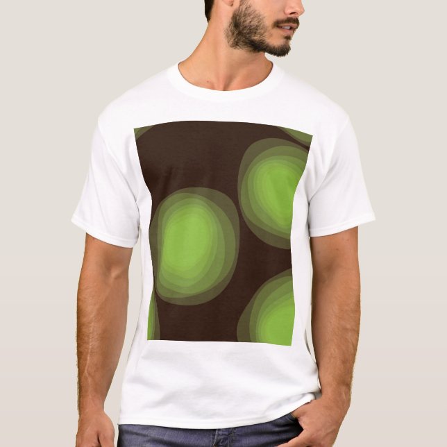 Green, cool, unique, trendy, urban flower abstract T-Shirt (Front)