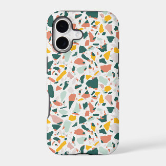 Green Coral and Gold Speckled Terrazzo