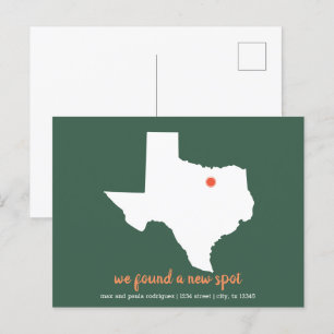 Green/Coral We Found a New Spot - Texas Moving Ann Postcard