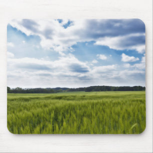 Green Cornfields and Blue Skies Mouse Mat