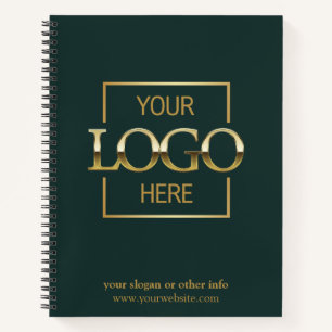 Green Corporate Company Business Logo Promotional Notebook