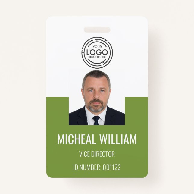 Green Corporate ID Badge  (Front)