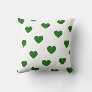 Green Cosy Cute Trendy Modern Romantic Chic Heart Cushion