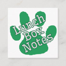 Green Cougar Paw Lunch Notes