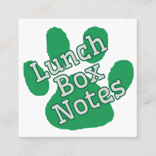 Green Cougar Paw Lunch Notes