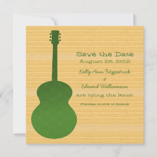 Green Country Guitar Save the Date Invite