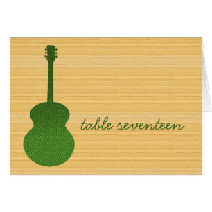 Green Country Guitar Table Number Card