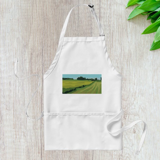 Green Countryside Landscape Standard Apron (Creator Uploaded)