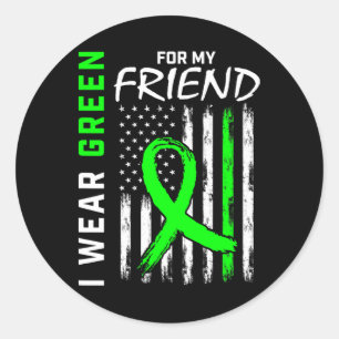 Green Cp Friend Kidney Disease Cerebral Palsy Awar Classic Round Sticker