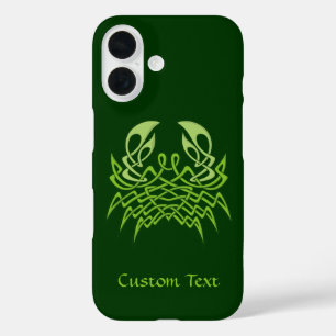 Green Crab Celtic Knot iPhone 16 Case