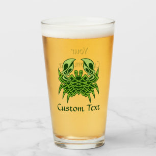 Green Crab Celtic Knot Glass