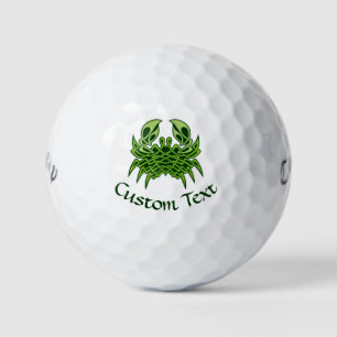 Green Crab Celtic Knot Golf Balls