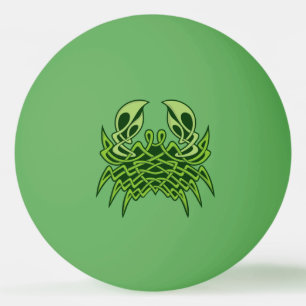 Green Crab Celtic Knot Ping Pong Ball