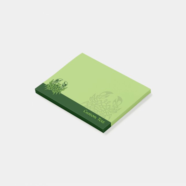 Green Crab Celtic Knot Post-it Notes (Angled)