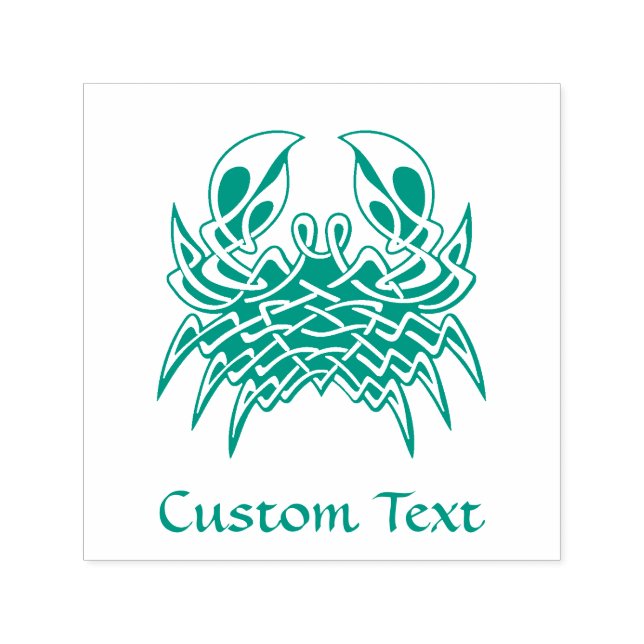 Green Crab Celtic Knot Self-inking Stamp (Design)