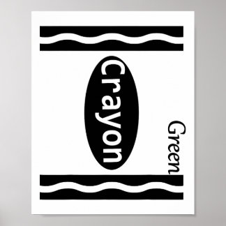 Green-crayon Halloween-costumes Kids Boys Girls Wo Poster