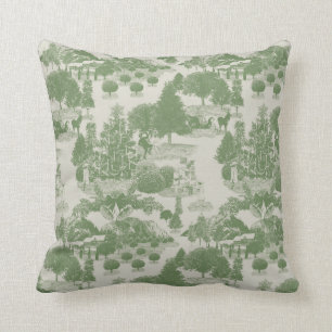 Green Cream Christmas Winter Wonderland Cushion