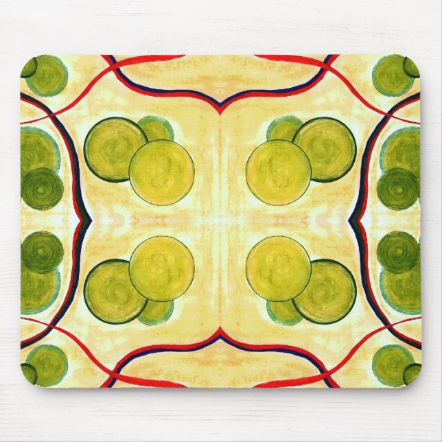 Green Cream Float Mousepad (Front)