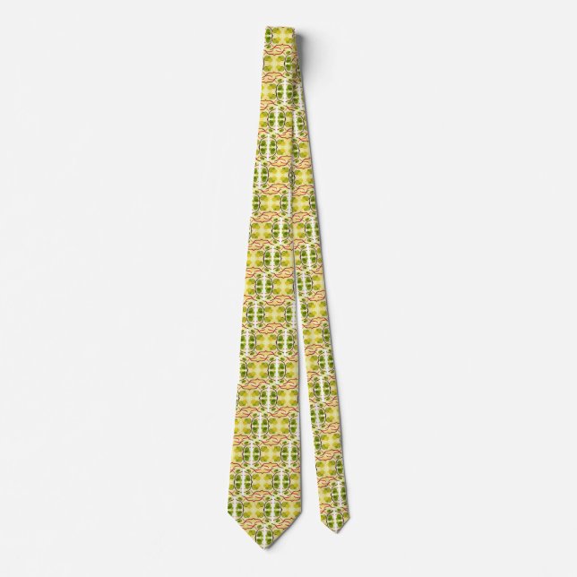 Green Cream Float Tie (Front)