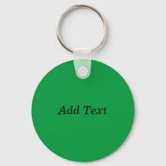 Green Create Your Own Add Text button Key Ring