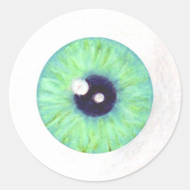 Green Creepy Eyeball Sticker (Front)