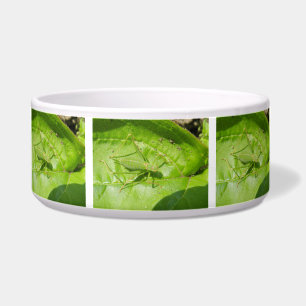 Green Cricket Camouflage Dog Bowl
