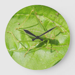 Green Cricket Camouflage Wall Clock