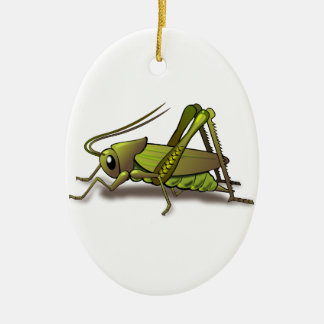 Green Cricket Insect Ceramic Tree Decoration