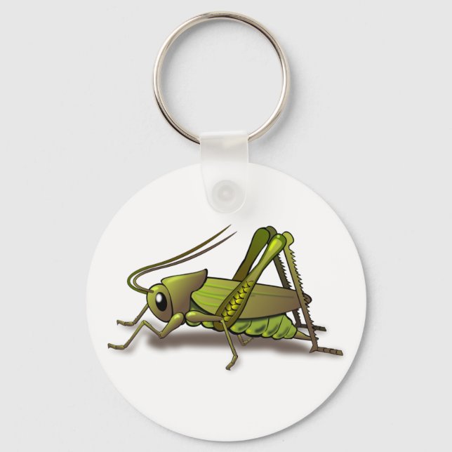 Green Cricket Insect Key Ring (Front)