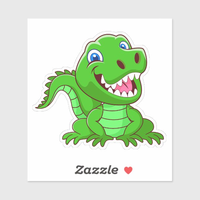 Green Crocodile Cartoon-64836 (Sheet)