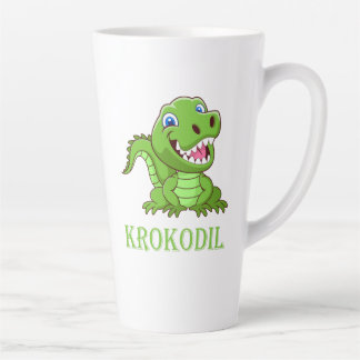 green crocodile latte mug