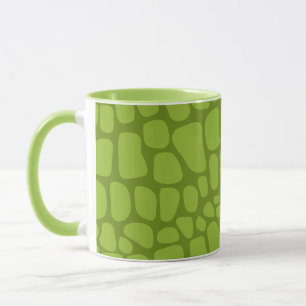 Green Crocodile Stripes Wild Animal skin pattern  Mug