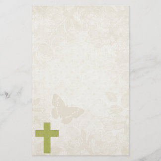 Green Cross Christian Design Stationery