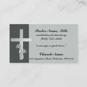 Green Cross Church Minister Business Card