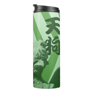Green Crow Tengu   Japanese Yokai Thermal Tumbler