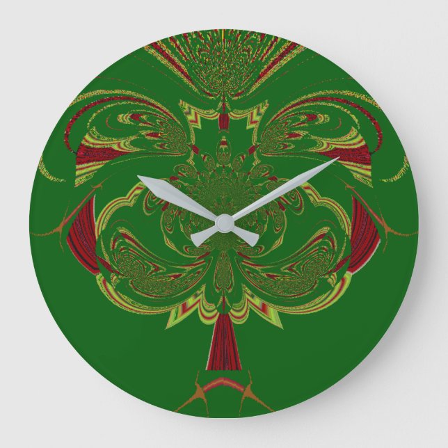 Green Crown Large Clock (Front)