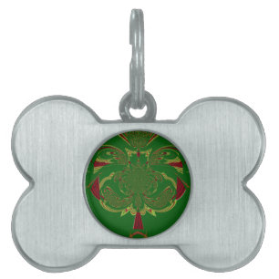 Green Crown Pet Tag