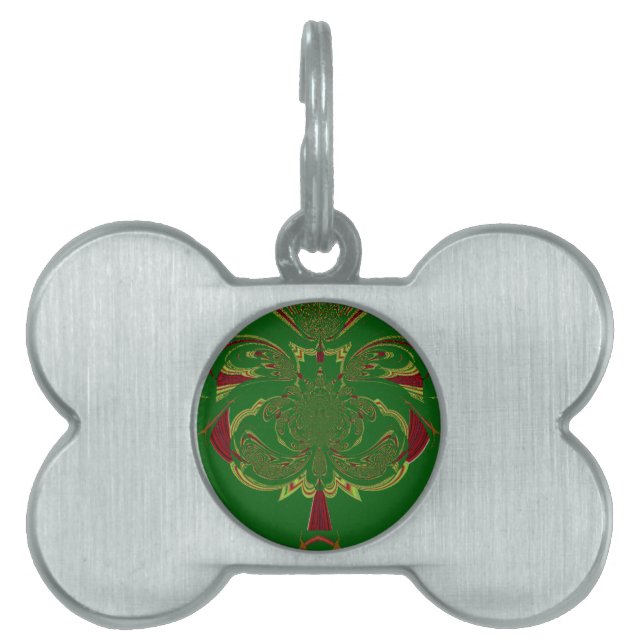 Green Crown Pet Tag (Front)