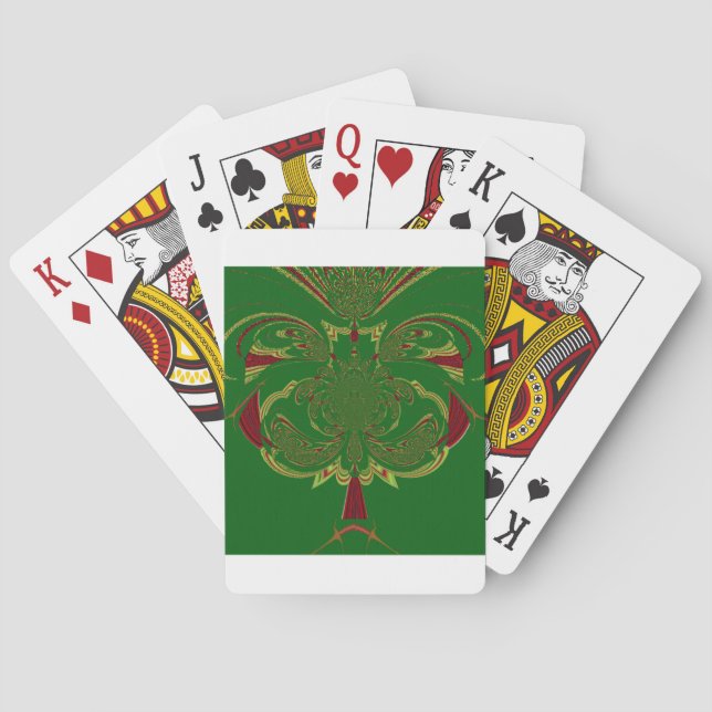 Green Crown Playing Cards (Back)